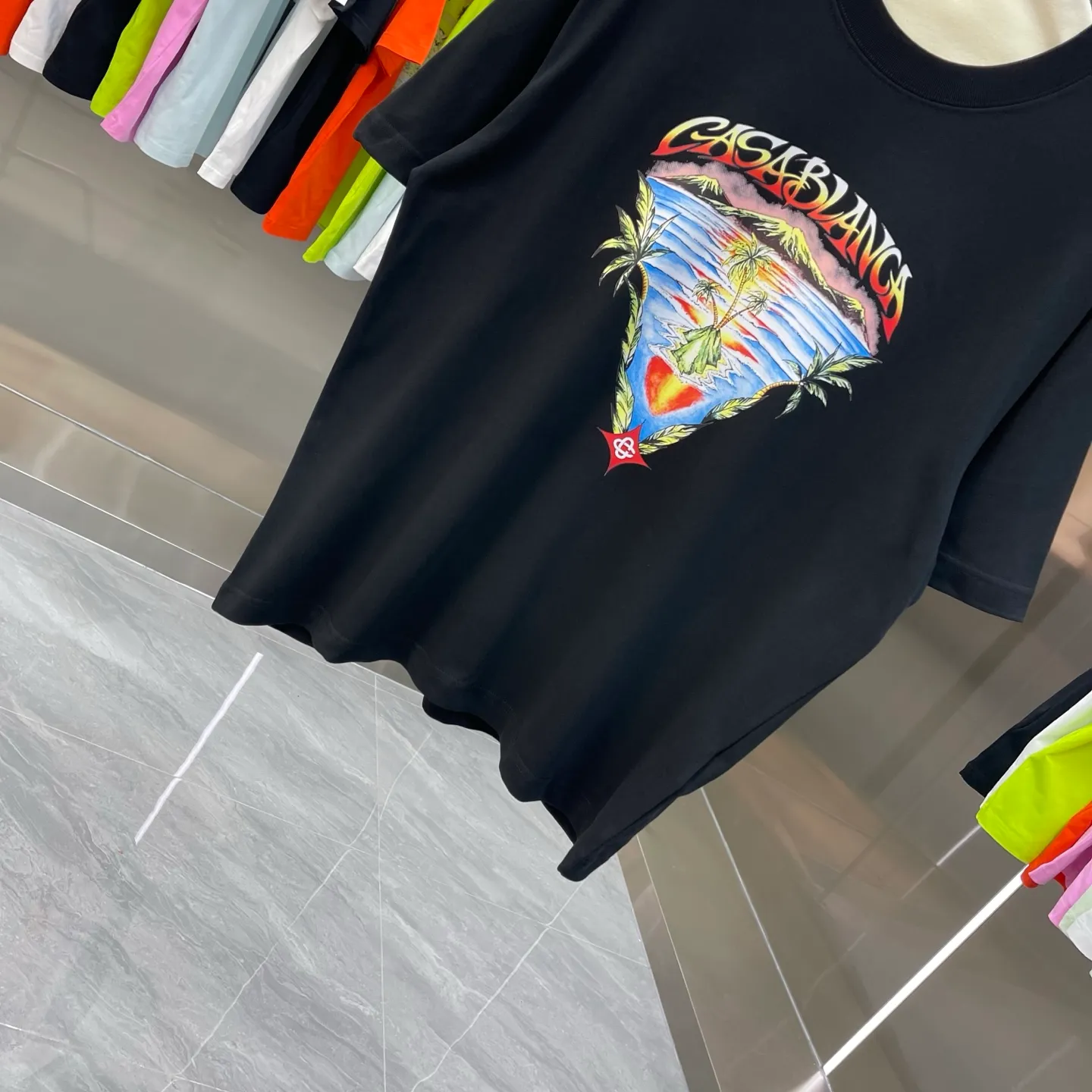 New Arrival Casablanca Classic Series T ～ ， ， 。 ， Classic ， In Stock ！ ：White Black Light Green Orange Pink（5 ） Size：S M L XL XXL